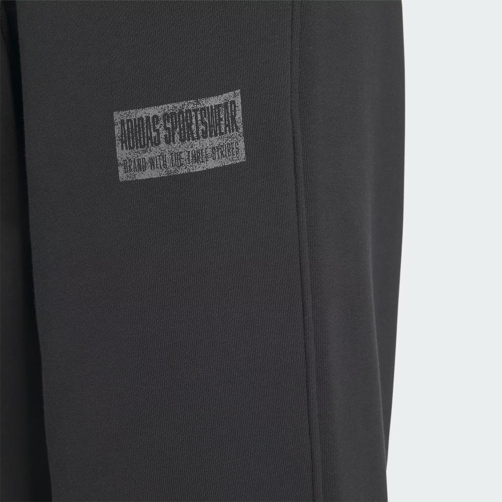 adidas Мужские вязаные брюки-джоггеры, цвет угольно-черный, с умеренной манжетой, IS7424