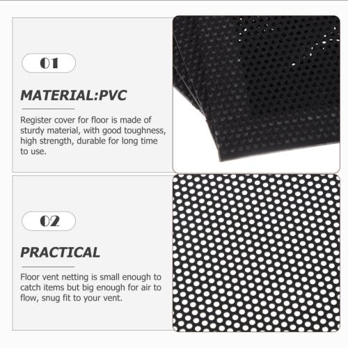 OSALADI 4-Piece Floor Vent Cover, Floor Register Mesh, Ventilation Mesh, Air Vent Screen Register, Floor Register Net, Floor Vent Vent Cover, Baby-Pro