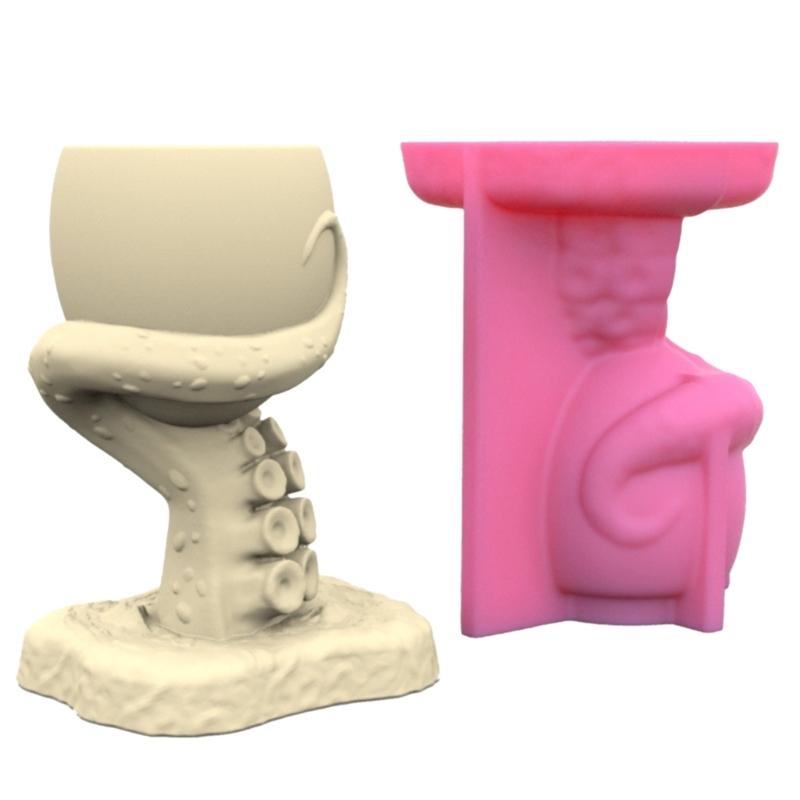 Antenna Gypsum Silicone Mold  Succulents Concrete Flower  Vase Plaster Cement Mold Clay Mold Candle Holder Mold