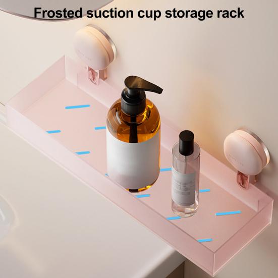 Полка для хранения в ванной, органайзер для душа на присосках, высокая грузоподъемность, простая установка, настенная плавающая полка