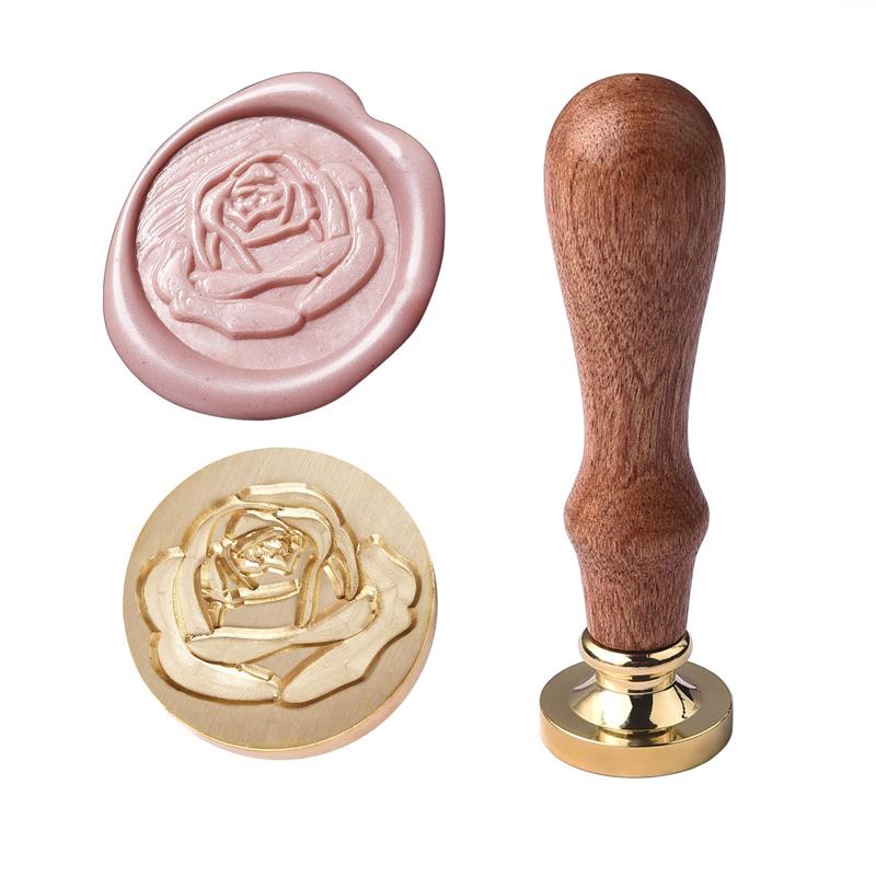 Восковая печать с медной головкой, завитушка, винтажная роза, сделай сам, скрапбукинг, винтажная восковая печать, штамп, приглашение/конверт, подарок