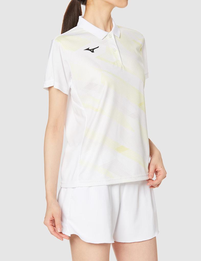 Теннисный воротник Game Sweat Quick L [Mizuno] Одежда, Рубашка, Впитывающая, Сушащая, Дезодорирующая, 62JA1702, Белый,