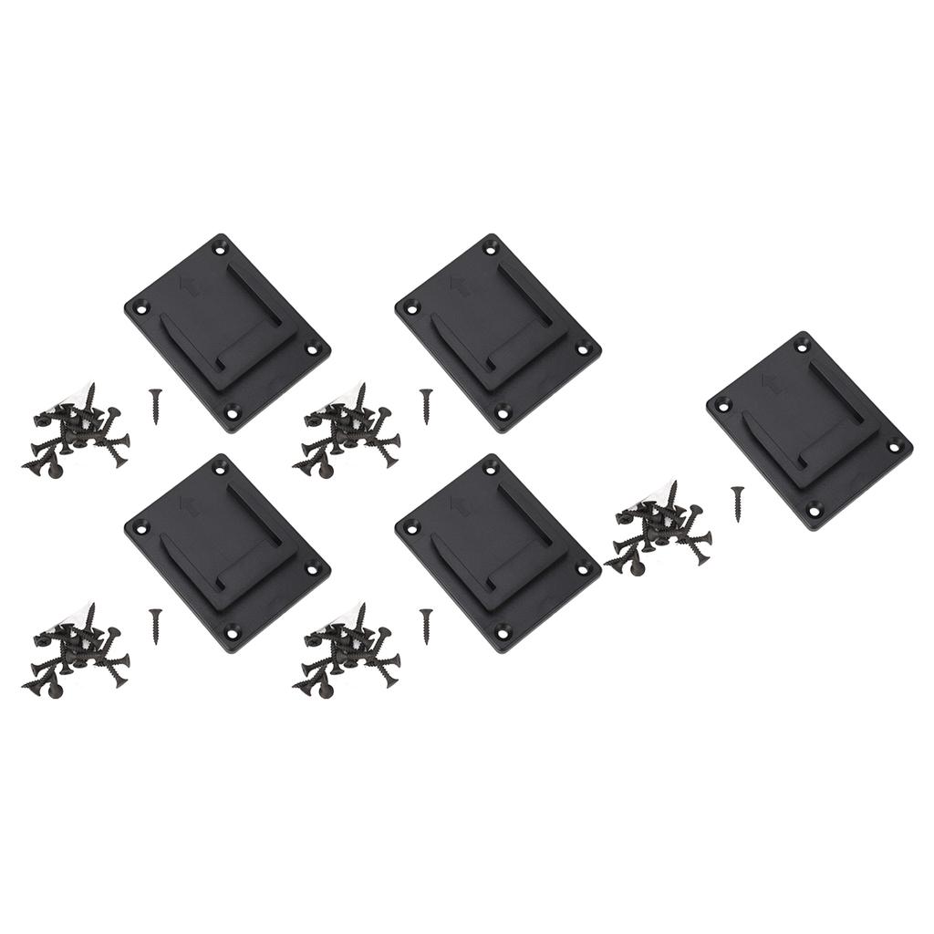5 Set Tool Holder Dock Mount Black ABS Power Tool Hanger for 14.4V 18V Lithium Battery Tools