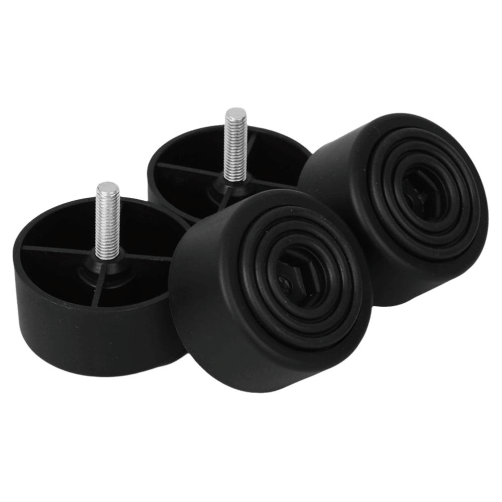 4Pcs Feet Pad M8 Screw Sofa Legs 35mm Height Black Cabinet Leg 60mm Width PP Plastic Furniture Accessories Bed Frame