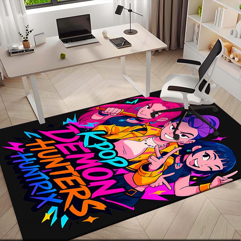 1pc K-Pop themed poster Carpet Rug for Living Room Bedroom Home Sofa Decoration,Kids play Non-slip Floor Mat