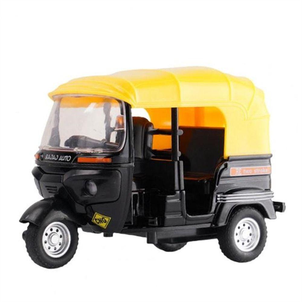 Car Play Toy Decoration Accessory Tricycle Model Tricycle Toy Indian Tricycle Simulation Tricycle