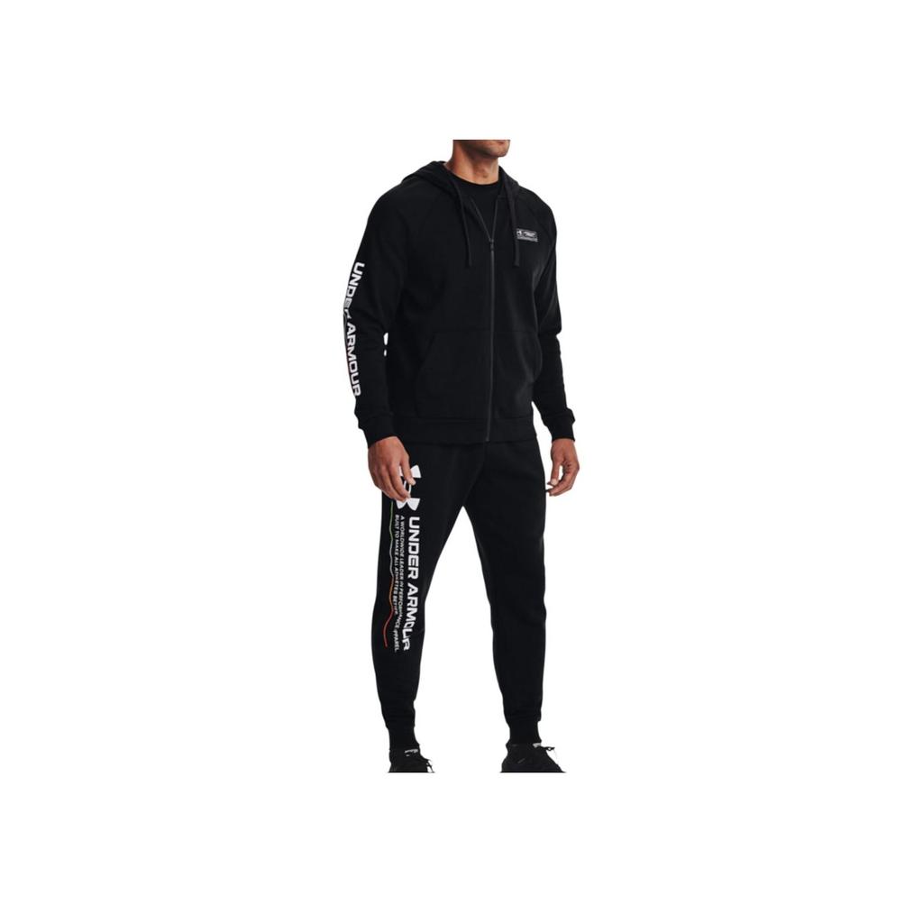 Under Armour Rival Fleece Chroma Стильные Удобные Мягкие Универсальные Вязаные Спортивные Штаны Мужские Брюки Черные 1370345-001