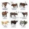 Texas Longhorn Cattle Pvc Model Collectible Animal Decor For Farmhouse Display
