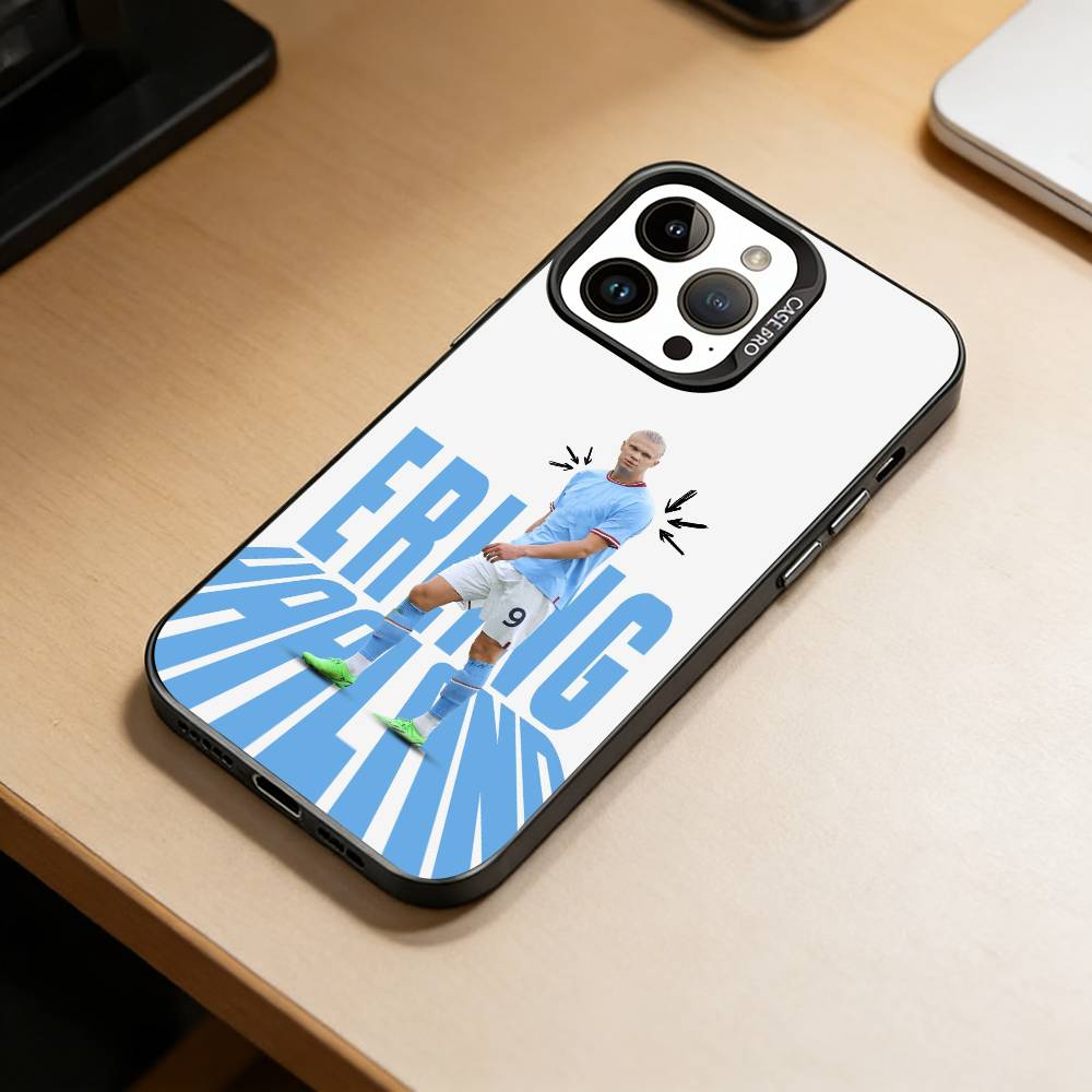 Чехол для телефона E-Erling H-Haaland для iPhone 17,16,15,14,13,12,11 Plus,Pro Max,XS,Цветной Серебряный Позолоченный Внутренний Чехол