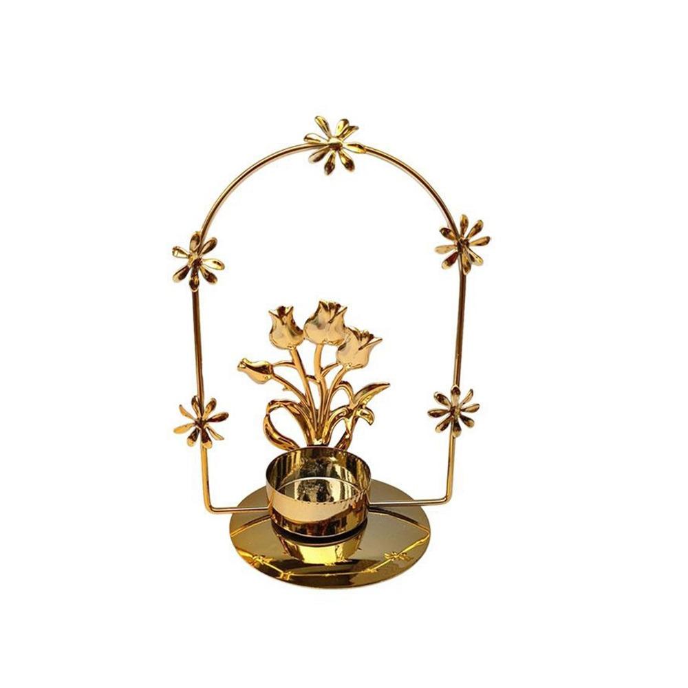 Handmade Ginkgo Candle Holder Exquisite Metal Candlestick Romantic Nordic Candle Holder  Home Decor