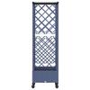 Raised Garden Bed with Trellis and Roof Gray 124 x 40 x 127 cm PP