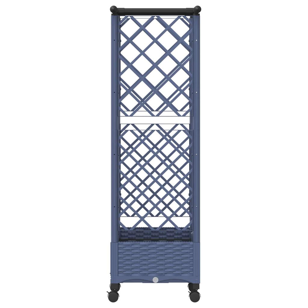 Raised Garden Bed with Trellis and Roof Gray 124 x 40 x 127 cm PP