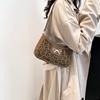 Sweet Girl Heart Leopard Print Winter Crocodile Pattern New Simple Fashion Bow Underarm Shoulder Bag