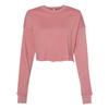 Bella + Canvas Womens/Ladies Fleece Crew Neck Crop Top