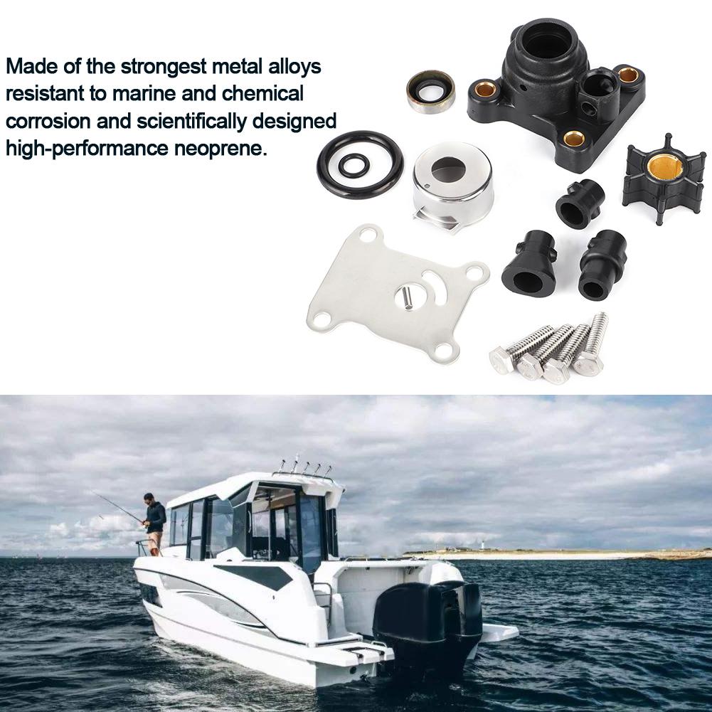 Комплект для ремонта водяного насоса с рабочим колесом подходит для JohnsonEvinrude 9.9 л.с. 15 л.с. 394711 0394711