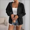 Simple Casual and Versatile Loose Women's Top Coat Cardigan Spring and Autumn Women's Hooded Jacket