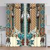 2 шт., перьевые бохо узорные шторы с карманом на штанге, цифровая печать штор, полиэстеровый материал, подходит для гостиной