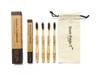Bamboo Biodegradable Toothbrushes with Cotton Pouch (4 Things), Bamboo Charcoal Toothbrush with Cotton Pouch,