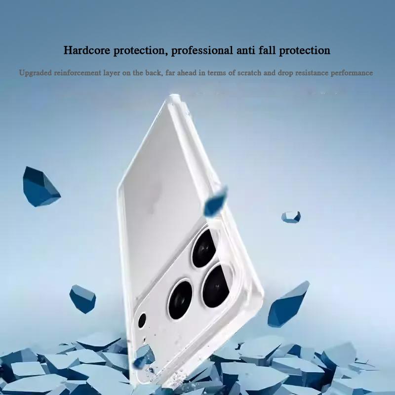 Кристально Чистый Ультратонкий Гибкий Силиконовый Чехол из ТПУ для iPhone 17 Pro Max Air 5G Прозрачный Мягкий Защитный Чехол Аксессуары