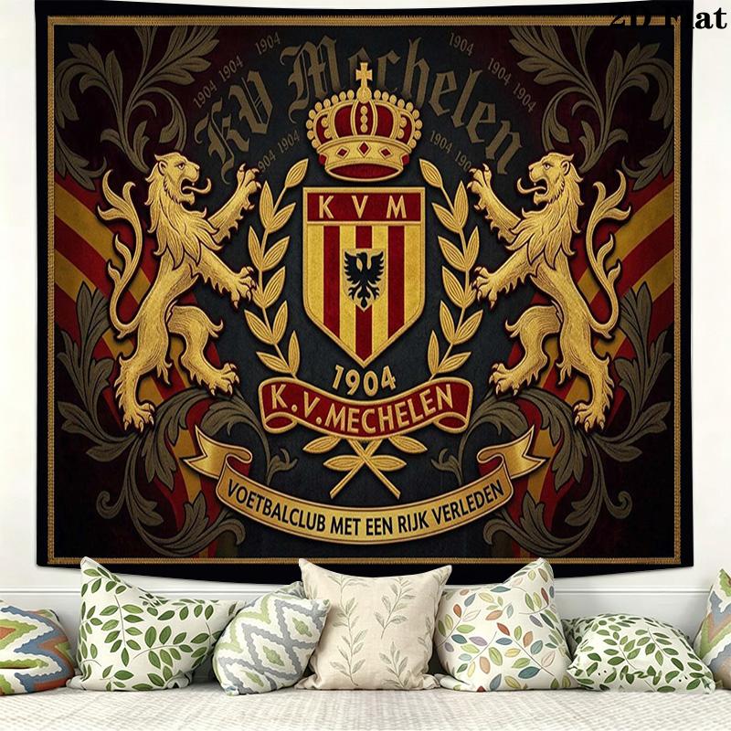 KV Mechelen Wall Tapestry Aesthetic Wall Hanging Printed Fabric Blanket Decorative Tapestries for Bedroom Living Room Home Decor