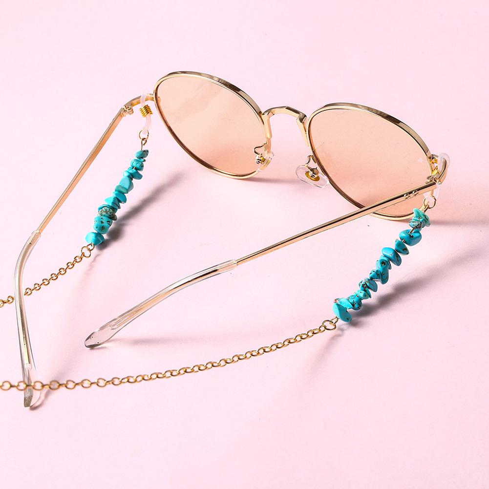 Eyeglasses Chain Retro Turquoise Vintage Metal Non-slip Glasses Chain