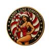 Christmas Temptation Coin Pin-Up Inspired Adults Holiday Token Metal Collectible Coin Decoration Round Keepsake Badge Stocking Stuffer Gag Gift