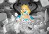 Jigsaw Alice In Happy Gyutto Series 500-piece Puzzle Wonderland's Unbirthday! [Frost Art] (25x36cm)
