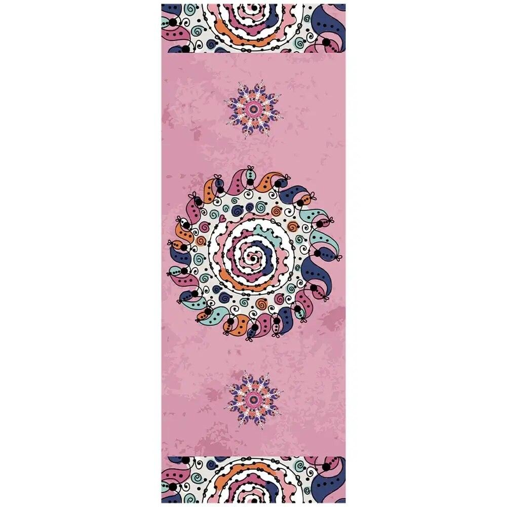 Полотенца для йоги, микрофибра с принтом для фитнеса, спортивные путешествия, быстросохнущий впитывающий пот коврик для тренировок, чехол для пилатеса, тренажерного зала, одеяло для йоги