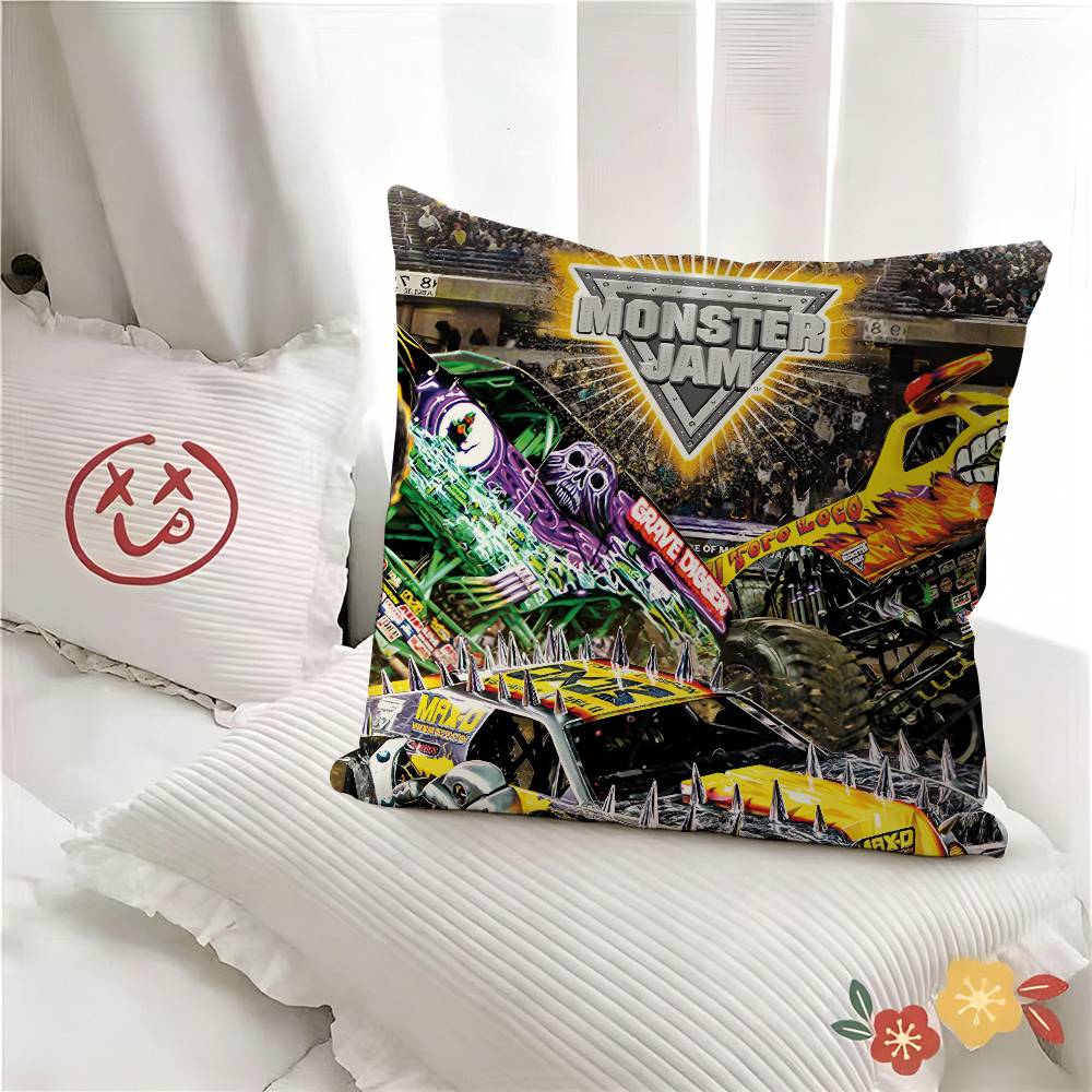 Чехол на подушку мультяшный Monster Jam Monster Truck модный квадратный чехол на подушку для спальни дивана гостиной декор для дома отдых