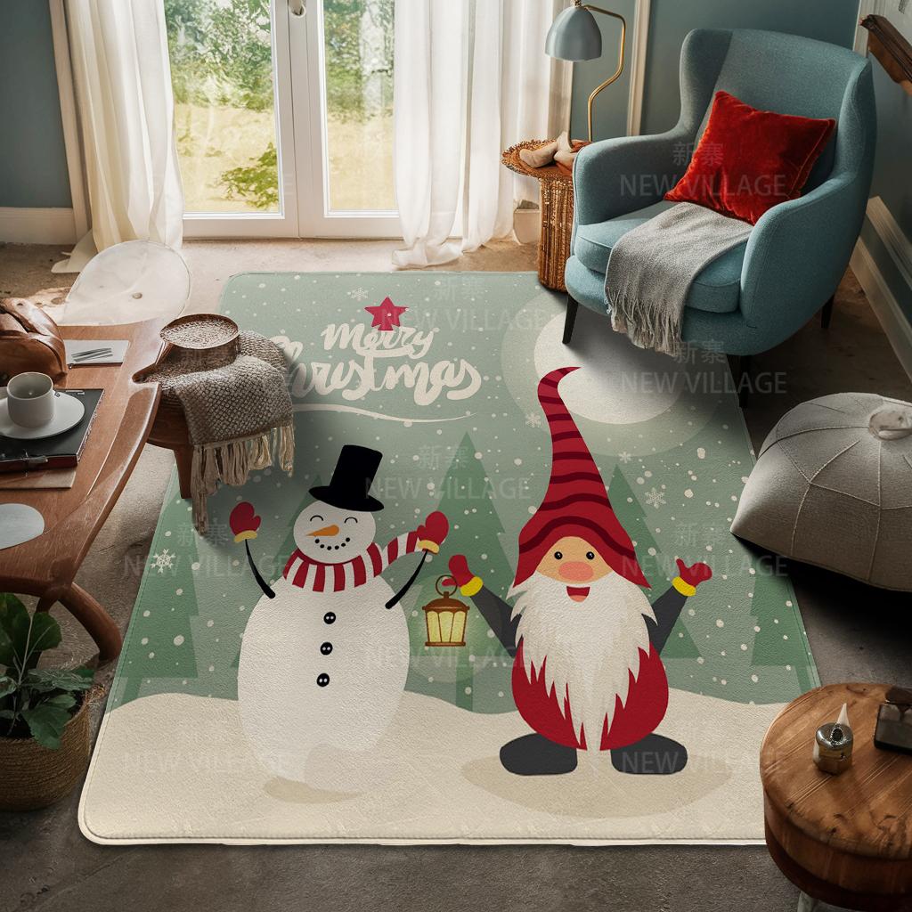 Ковер у входа в дом Домашний коврик у двери Гостиная Ванная Комната Ноги ванная комната Нескользящие коврики с водопоглощением для ванной Счастливого Рождества зима