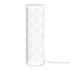[A0539] - White 'Boho' Fabric Tube Lamp - 63x20 Cm