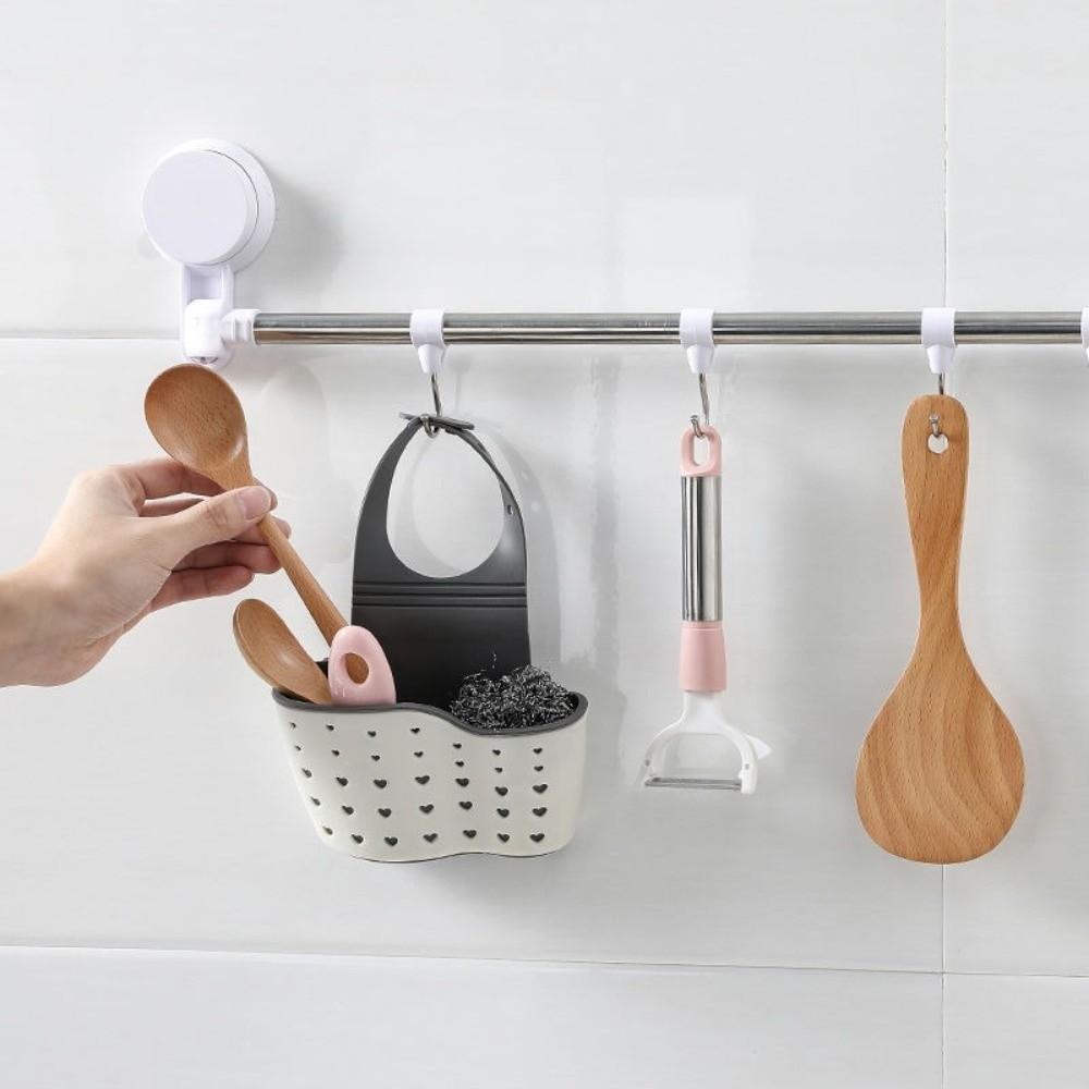 Hanging Storage Drain Basket Adjustable Kitchen Sink Holder Soft Faucet Holder Rack Household
