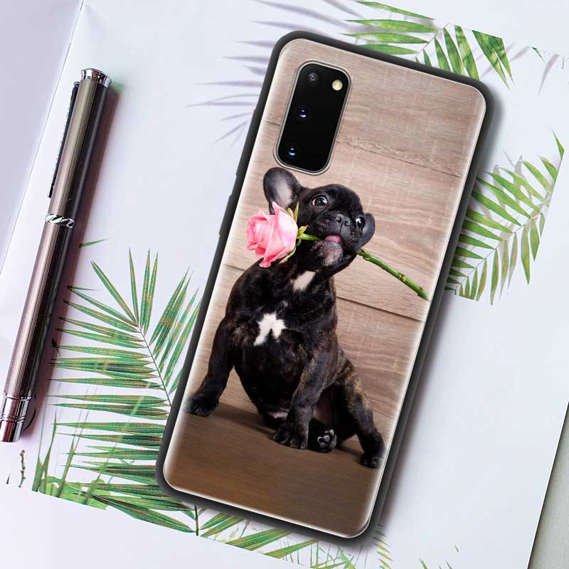 Силиконовый чехол для телефона Samsung Galaxy S20 FE S22 S21 Ultra 5G S10e S10 S8 S9 Plus S7, мягкая задняя крышка, принципиально, французский бульдог, собака