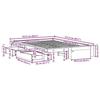 VidaXL Cadre de lit sans matelas blanc 140x190 cm bois de pin massif, sommier, cadre de lit double, cadre de lit en bois 3309012