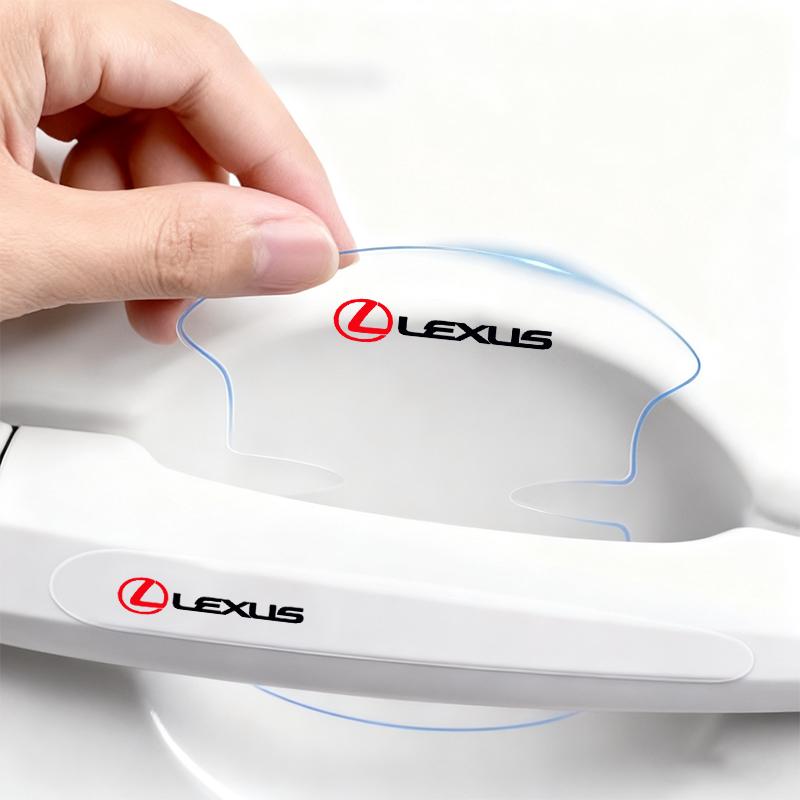 8Pcs Car Door Bowl Handle Protective Sticker Anti-collision Strip For Lexus F SPORT ES RX NX LS UX LM LX GX LC RZ IS CT GS RC HSJT3