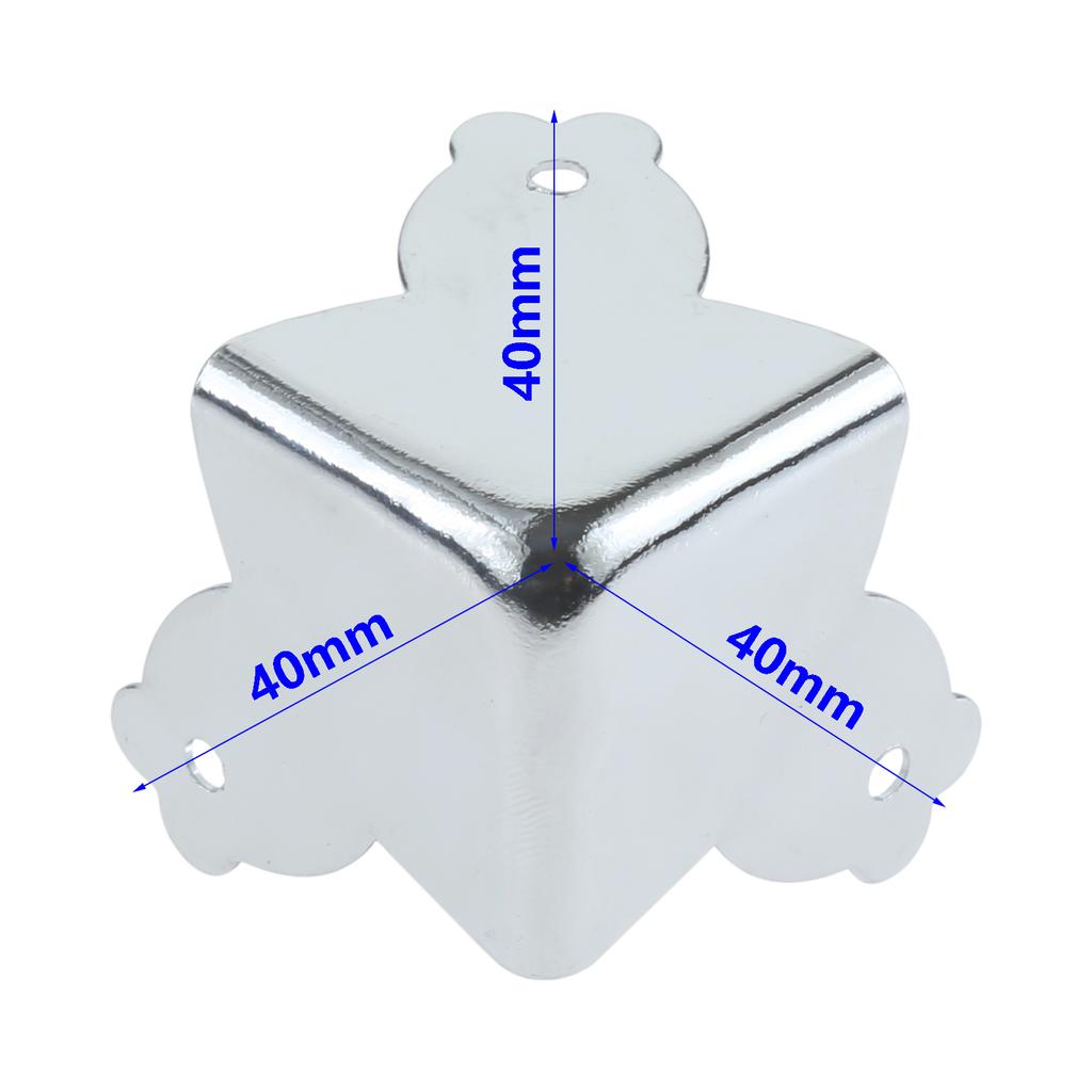 4Pcs Metal Luggage Air Box Aviation Corners Brackets Toolbox Wooden Jewelry Box Iron Angle Brace Corner Edge Protectors Covers