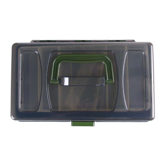 3-слойная коробка для рыболовных приманок с переносной ручкой, большая вместимость, прозрачная, прочная