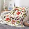 Watercolor flowers digitalprinted polyester Bedroom velvet flannel soft sofa cover blanket Fleece soft sofa cover blankets
