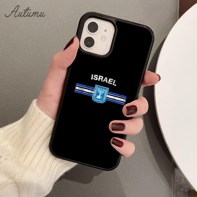 Israel Flag In Finger Phone Case for iPhone 11 12 13 14 Pro Max Mini XR XS SE 2020 7 8 Plus Samsung Galaxy S21 S22 Cover Shell