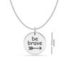 Ожерелье с подвеской Be Brave Charm из стерлингового серебра 925 пробы для женщин-подростков