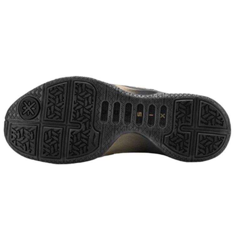Li Ning WOW 6 Низкие Баскетбольные Кроссовки Мужские Черно-Золотые ABAM089-74, Устойчивые к Скольжению и Износу