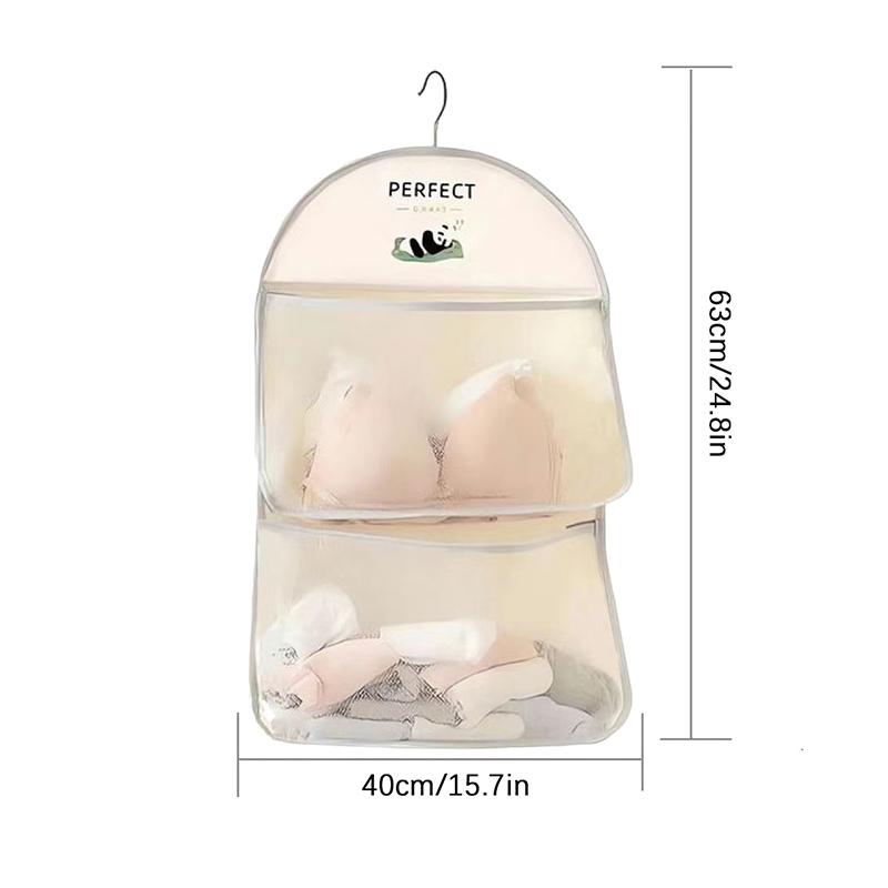 Подвесная сумка для хранения нижнего белья, бытовая сетка для хранения носков, сетчатая сумка с подвесным крючком для гардероба, портативная сетчатая сумка для хранения одежды