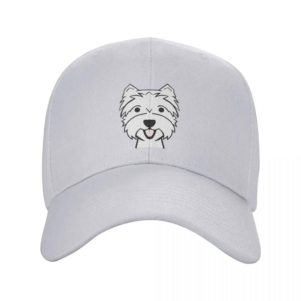 Custom Fashion West Highland Terrier Baseball Cap Women Unisex Adjustable Adult Westie Dog Dad Hat Spring Sun Hat