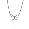 Hollow Butterfly Stainless Steel Necklace, Simple Niche High-end Versatile Pendant
