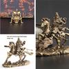 Brass Chinese God of Wealth Riding Horse Guan Gong Statue Home Decoration Accessories Copper Office Desk Decor Buddha Ornaments