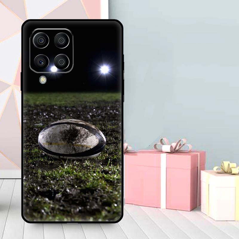Чехол для Samsung Galaxy M16 M31 M21 M13 M33 M53 M15 M35 M55 M36 M56 M12 M32 M52 M14 M34 M54 с американским футболом (студенческий спорт)