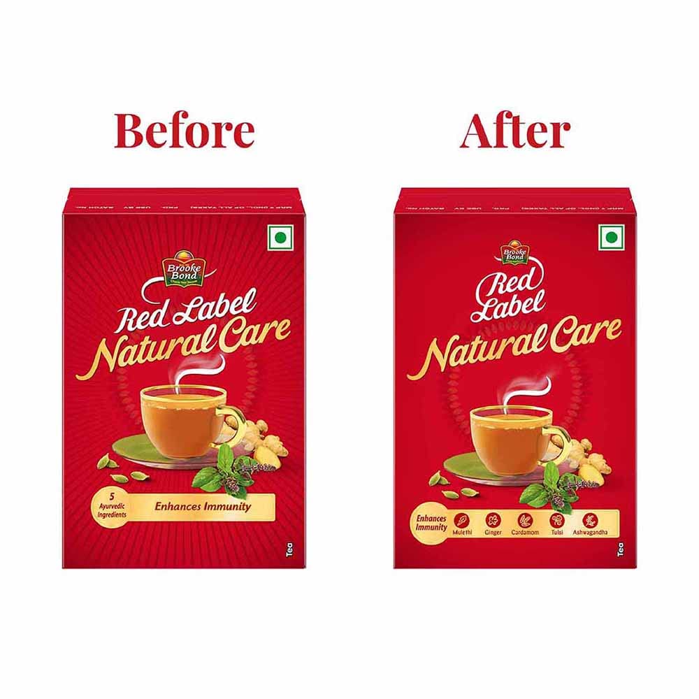 Чай Brooke Bond Red Label Natural Care 250 г Упаковка 1 С 5 аюрведическими ингредиентами для иммунитета