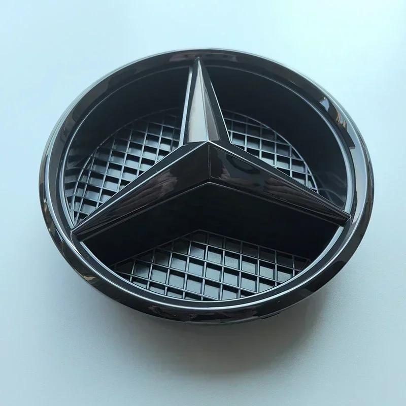 XBLVF1 For Mercedes Benz Hollow Out Grids ABS Front Grille Car Emblem 3D Star Badge for Mercedes Benz W204 W205 W213 X253 W166 Etc. Chr