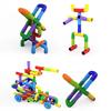80/100/200Pcs Kids Pipe Building Block Toy Fine Motor Skills Colorful Tube Block Construction Toy Toddlers Boys Girls Educational DIY