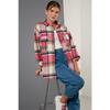 Зимняя рубашка дровосека в клетку оверсайз с двумя карманами 42190473